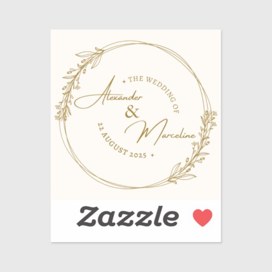 Cute Wedding Kaart Sticker (Vel)