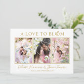 Cute Wedding Rings Luxurious 3 Multi Photos Save The Date (Staand voorkant)