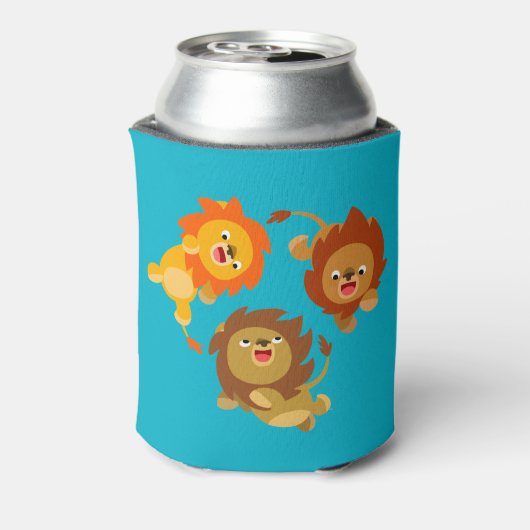 Cute Weightless Cartoon Lions Can/Bottle Cooler (Blikje Achterkant)