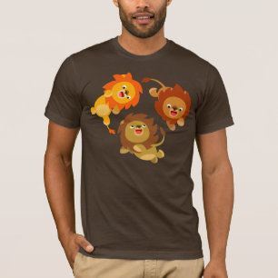 Cute Weightless Cartoon Lions T-Shirt