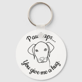 Cute Weimaraner dog heeft een knuffel nodig Sleutelhanger