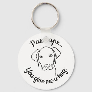 Cute Weimaraner dog heeft een knuffel nodig Sleutelhanger
