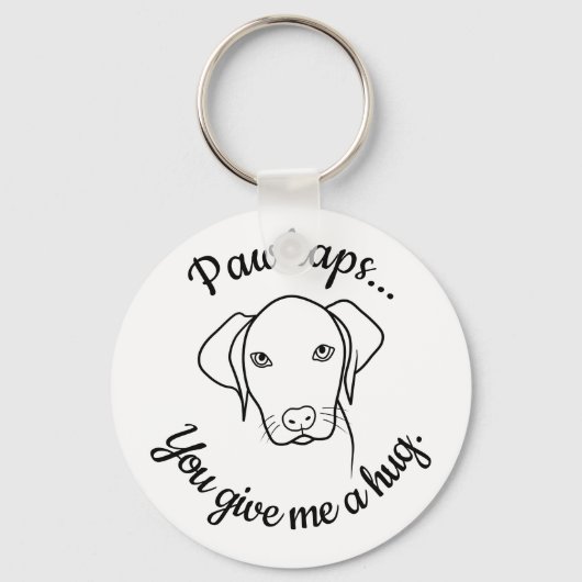 Cute Weimaraner dog heeft een knuffel nodig Sleutelhanger (Voorkant)