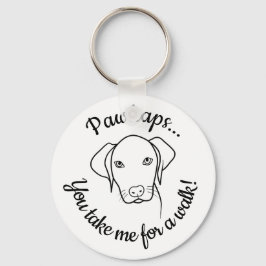 Cute Weimaraner dog heeft een wandeling nodig Sleutelhanger