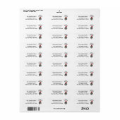 Cute Weimaraner Dog Merry Kerstmis Etiket (Full Sheet)