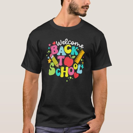 Cute Welcome Back To School Class Teaching Student T-shirt (Voorkant)