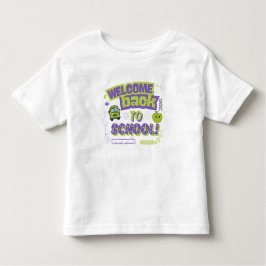 Cute Welcome Back To School Purple Green Kinder Shirts