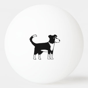 Cute Welsh Border Collie Dog Pingpongballen