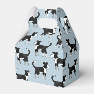 Cute Welsh Border Collie Sheep Dog Patroon Bedankdoosjes