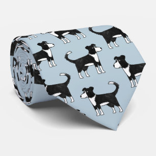 Cute Welsh Border Collie Sheep Dog Patroon Stropdas