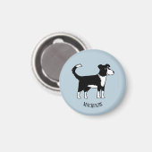 Cute Welsh Border Collie Sheepdog Custom Name Magneet (Voorkant / Achterkant)