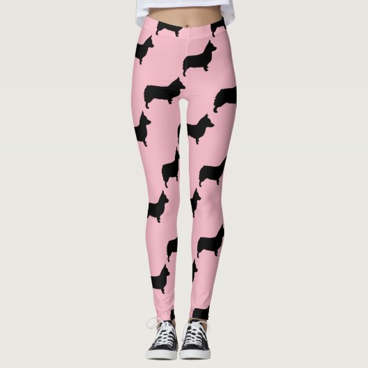 Cute Welsh Corgi Dog Pattern Leggings (Voorkant)