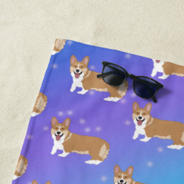 Cute Welsh Corgi Strandlaken