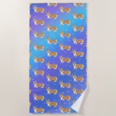 Cute Welsh Corgi Strandlaken (Voorkant)