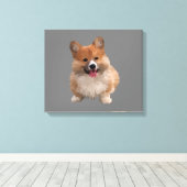 Cute Welsh Corgi toile murale (Insitu (Plancher de Bois))