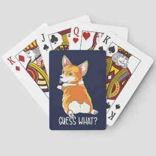 Cute Welsh Pembroke Corgi Butt Pokerkaarten