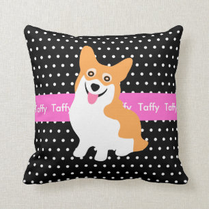 Cute Welsh Pembroke Corgi Your Dog's Name Kussen