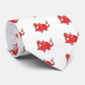 Cute Welsh Red Dragon Necktie Stropdas (Opgerold)