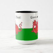 Cute Welsh Red Dragon Ringer Mug (Centre)