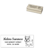 Cute West Highland Terrier Dog Return Address Rubberstempel (Gestempeld)