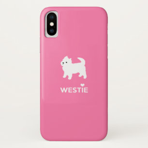Cute West Highland Terrier - I Love Westies iPhone X Hoesje