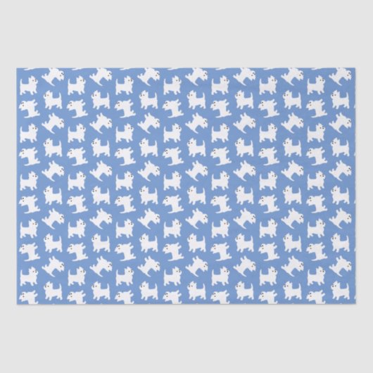 Cute West Highland Terrier Westies Tissuepapier (Voorkant)