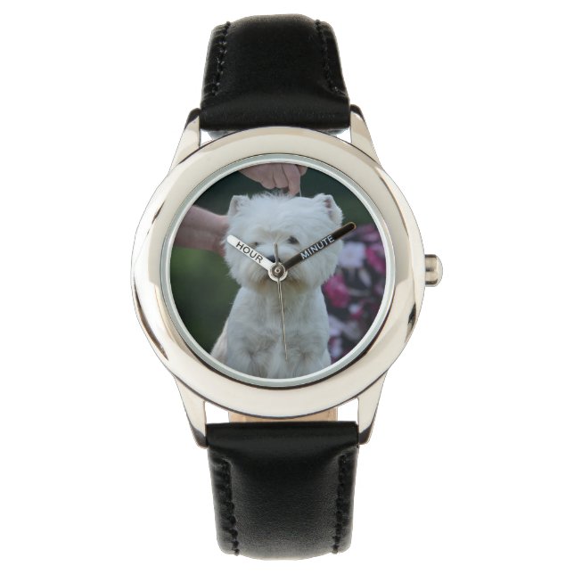 Cute West Highland White Terrier Horloge (Voorkant)