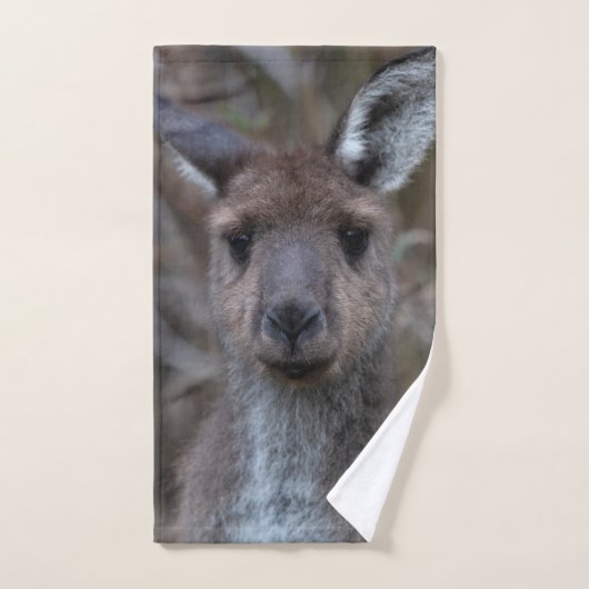 Cute Western Grey Kangaroo Australie (Serviette à main)