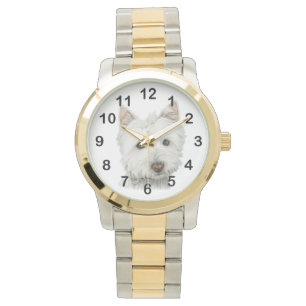 Cute Westie Dog Art Watch Horloge