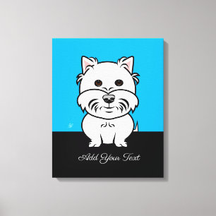 Cute Westie Dog Canvas Print
