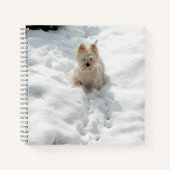 Cute Westie Dog dans le journal de Carnet de neige (Devant)