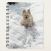 Cute Westie Dog in de sneeuwplank Planner (Voorkant)