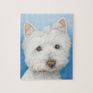 Cute Westie Dog Puzzle Legpuzzel