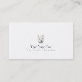 Cute Westie Dog Visitekaartje (Achterkant)