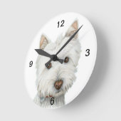 Cute Westie Dog Wall klok (Hoek)