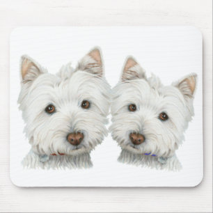 Cute Westie Dogs Muismat