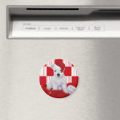 Cute Westie Pup Christmas Frigo Magnet (In Situ (Lave-vaisselle))