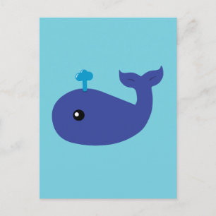 Cute Whale Briefkaart