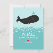 Cute Whale Classroom Valentijn Feestdagenkaart (Voorkant)