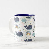 Cute Whale Kid's Mug (Devant gauche)