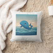 Cute Whale Kussen (Deken)