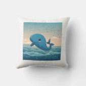 Cute Whale Kussen (Achterkant)
