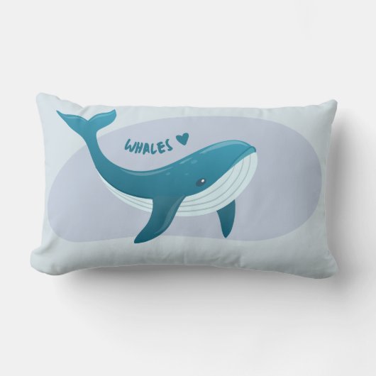 Cute Whale Kussen (Voorkant)