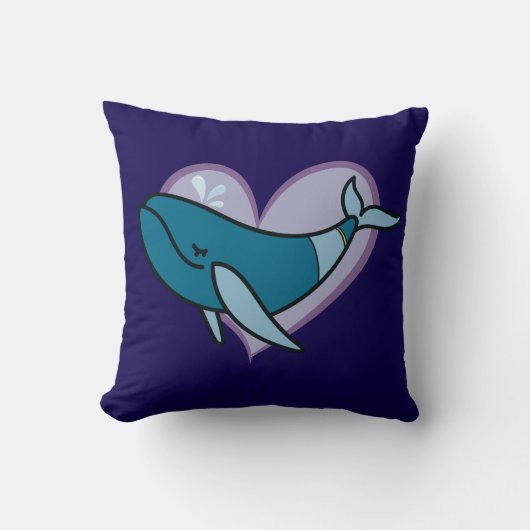 Cute Whale Kussen (Voorkant)