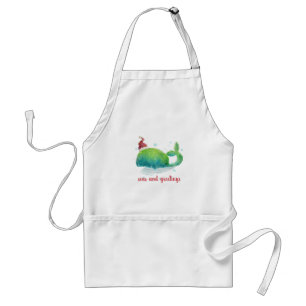 Cute Whale met Santa Hat Standaard Schort