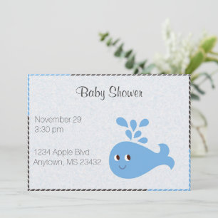 Cute Whale met Spout Kaart