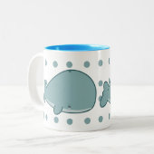 Cute Whale-Mok Tweekleurige Koffiemok (Voorkant links)