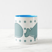 Cute Whale-Mok Tweekleurige Koffiemok (Center)