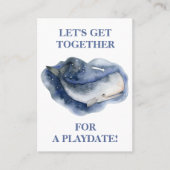 Cute Whale & Orca Garçons Jouer Carte d'appel mama (Devant)