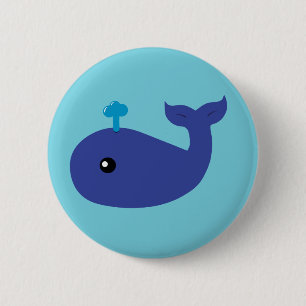 Cute Whale Ronde Button 5,7 Cm